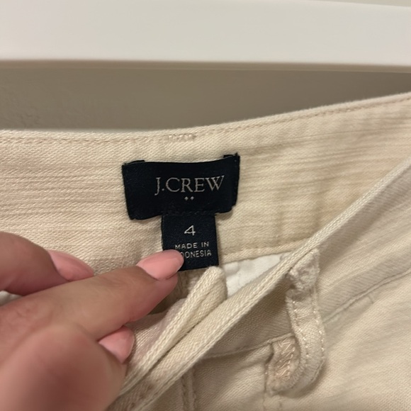 J Crew Cream Fall Pants Size 4 - Picture 3 of 5